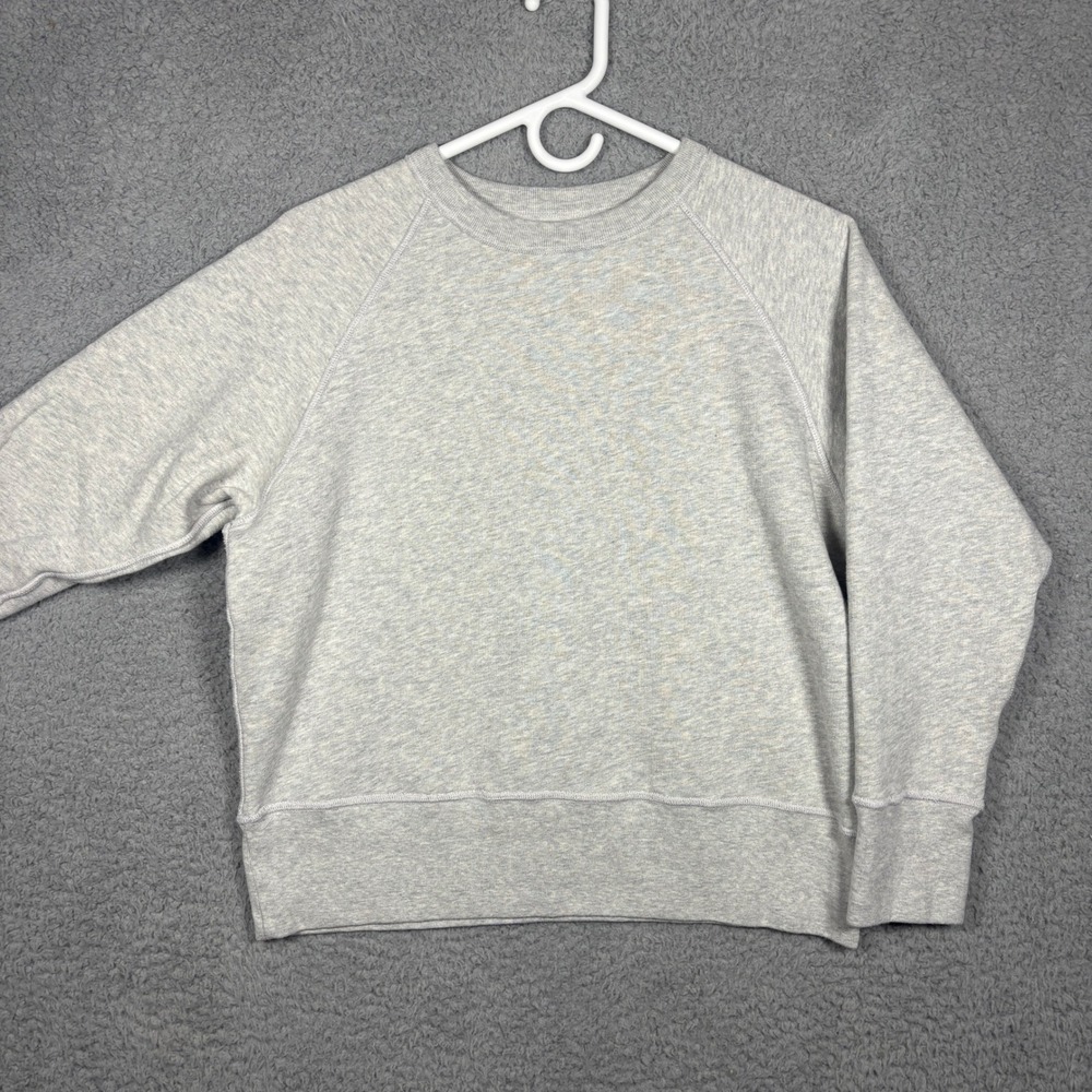 Levis Womens Raglan Sweatshirt Heather Gray Crewneck Pullover Large WPL 423